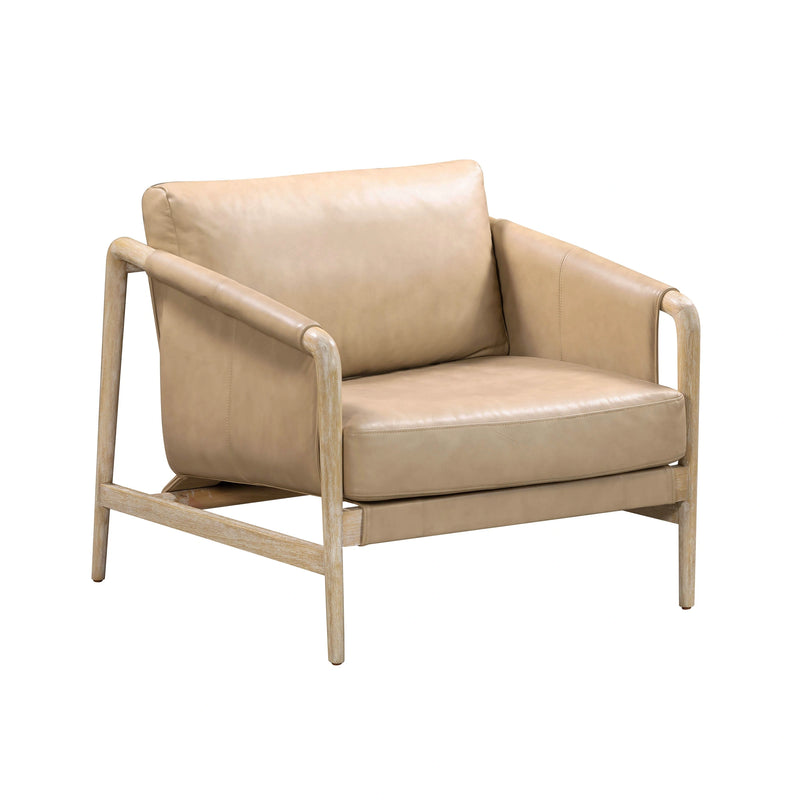 Sillón decorativo Chakka de piel auténtica de calidad comercial
