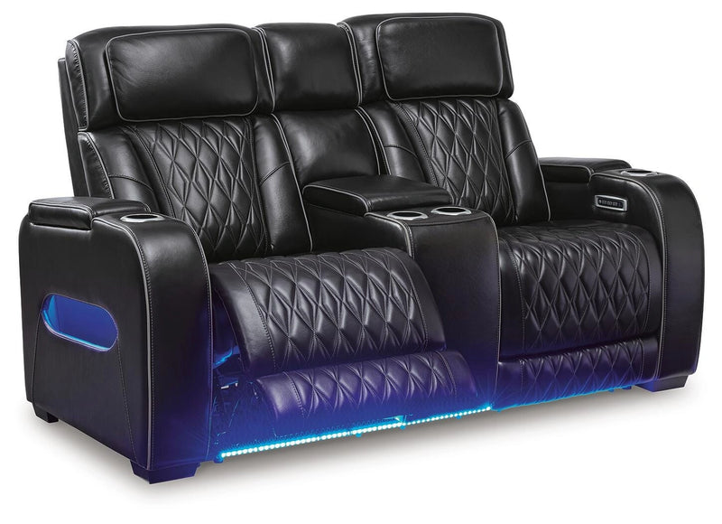 Sofá reclinable eléctrico Boyington, sofá de dos plazas y sillón reclinable