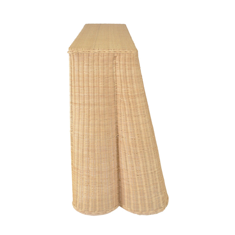 Egan 55" Natural Rattan Console Table