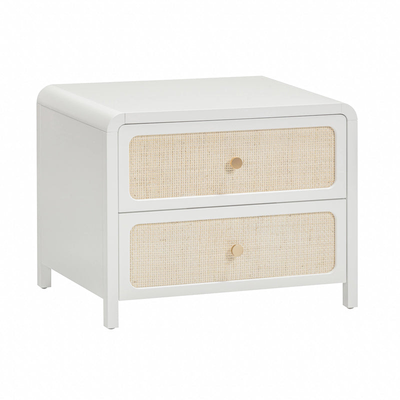 Patty 28" Rattan 2 Drawer Nightstand