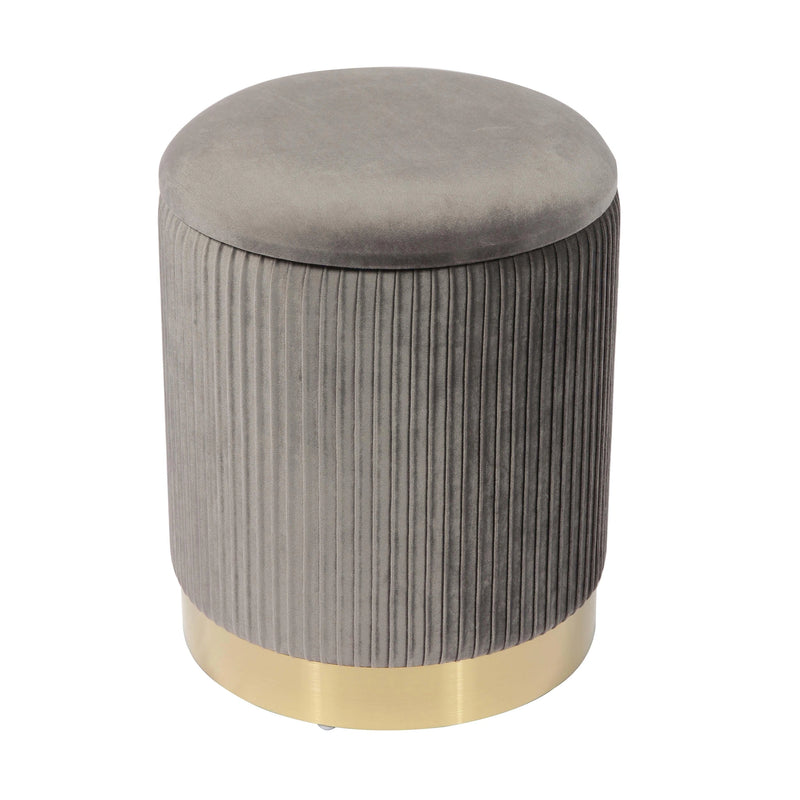 Zoe Cream Storage Ottoman