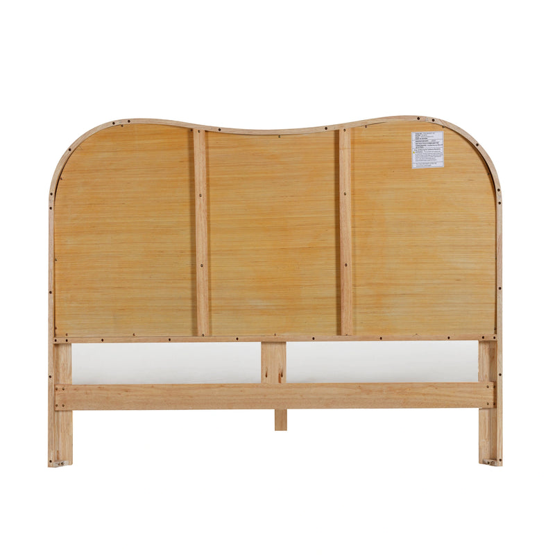 Grappa Natural Wood & Raffia Bed