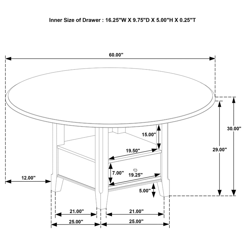 Twyla 5 Pc Dining Set (Table and 4 Chair)