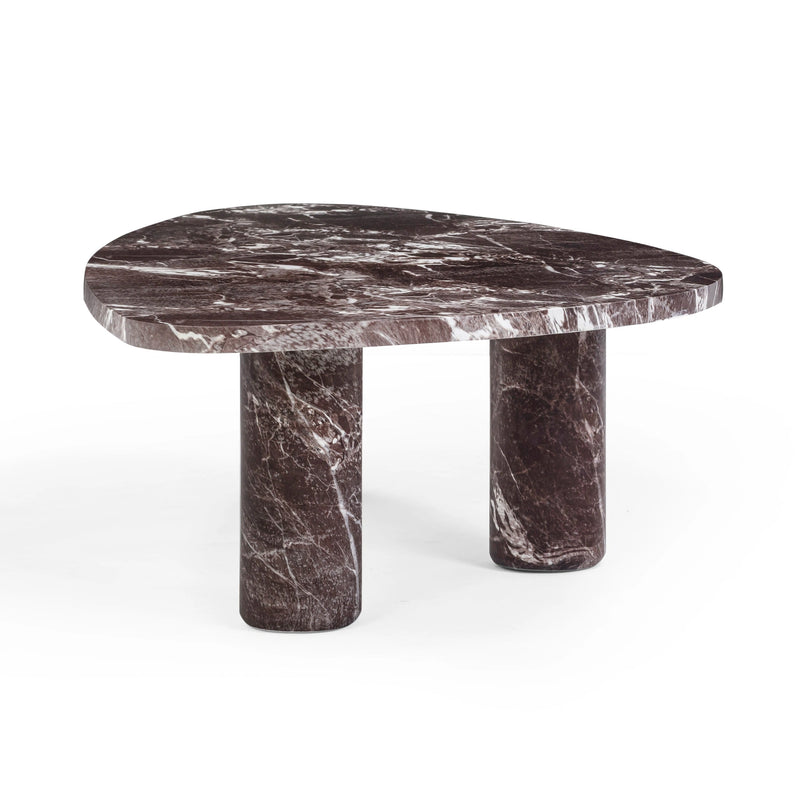Mesa de centro Libby de mármol falso rojo Levanto para interior/exterior (36"-48")