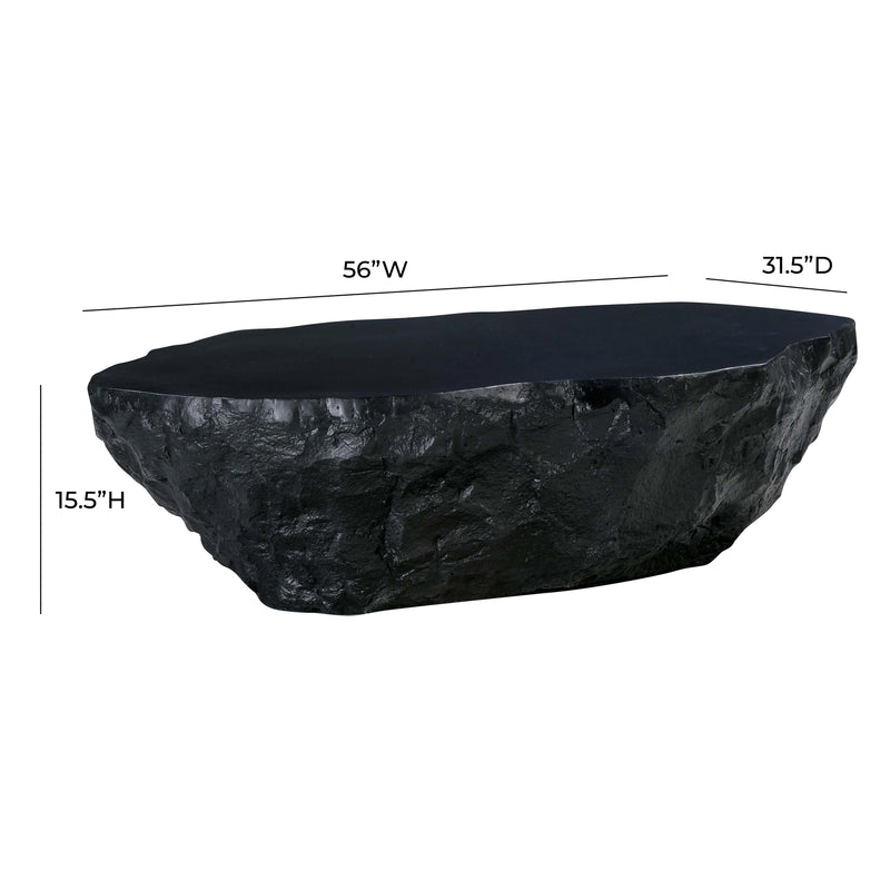 Mesa de centro Crag de 56" de concreto para interiores y exteriores