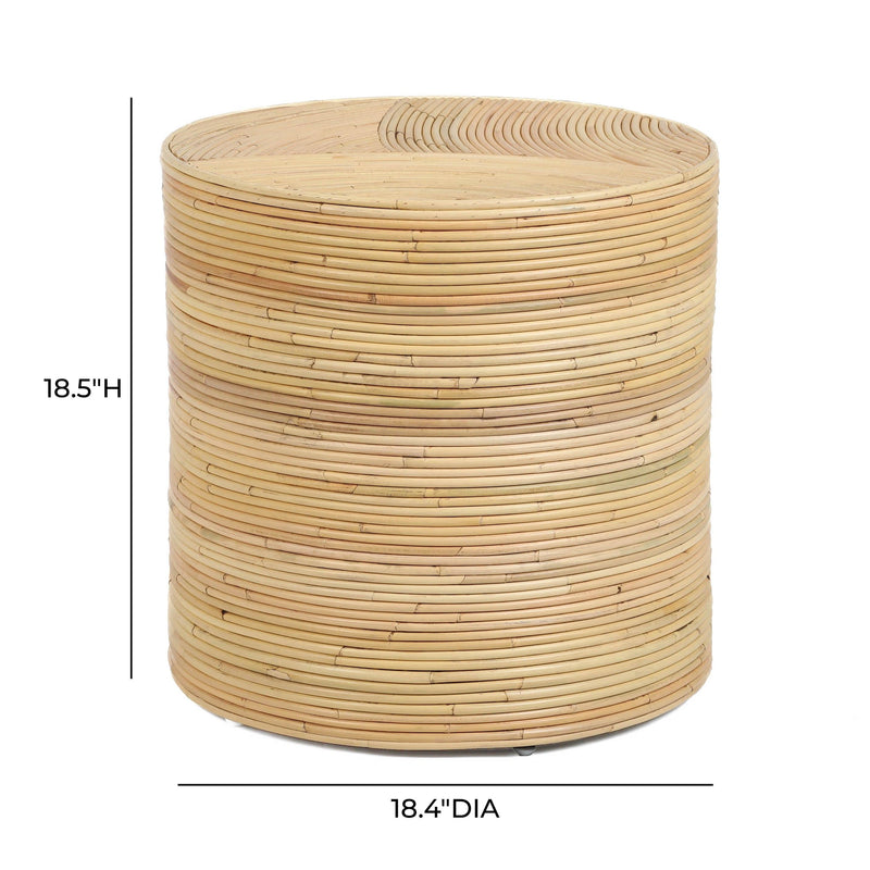 Matea Natural Rattan Arch Side Table