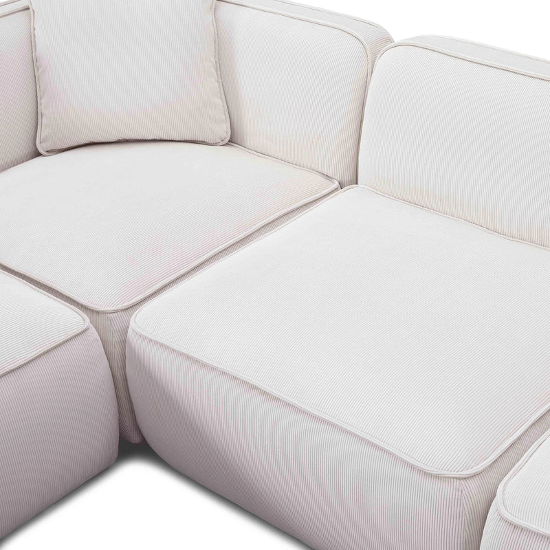 Travie 5-Piece Performance Corduroy Velvet Modular L-Sectional