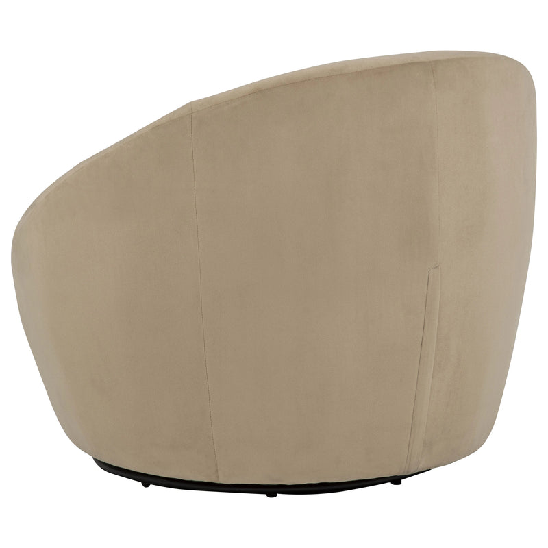 Sillón decorativo giratorio tapizado Myernick
