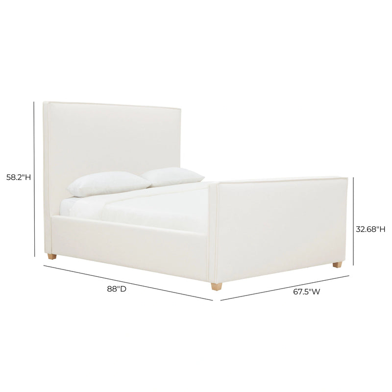 Bristol Park Ivory Contract-Grade Fabric Upholstered Bed
