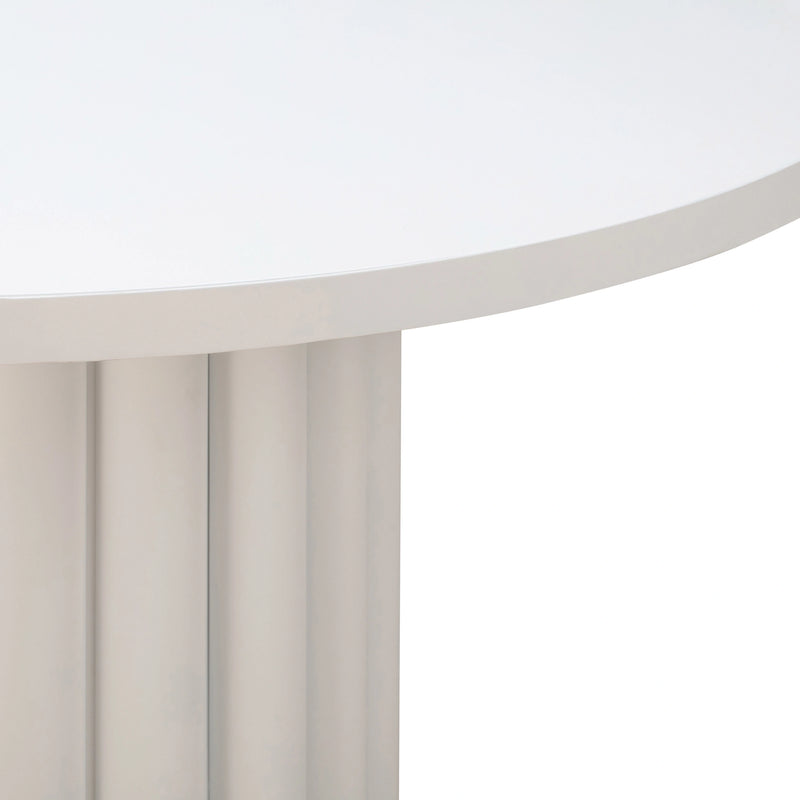 Kali 55" White Round Dining Table