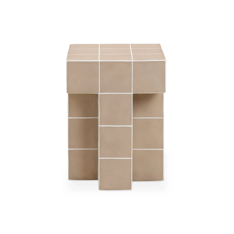 Alma Tile Concrete Indoor/Outdoor Side Table