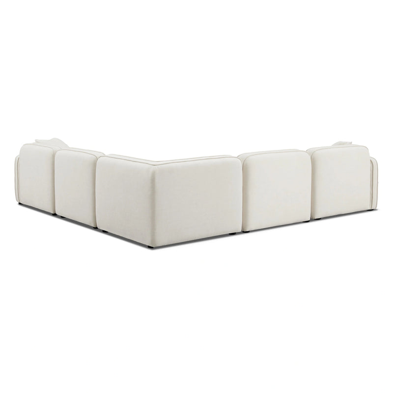 Travie Sand Upcycled Performance Linen Modular L-Sectional