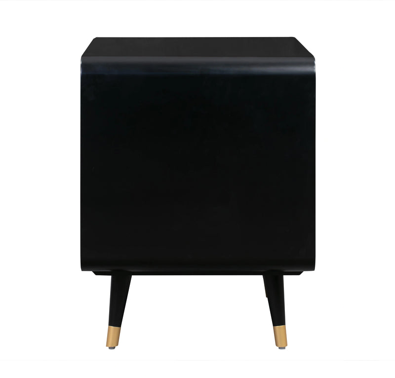 Christine 27" Black 2-Drawer Nightstand