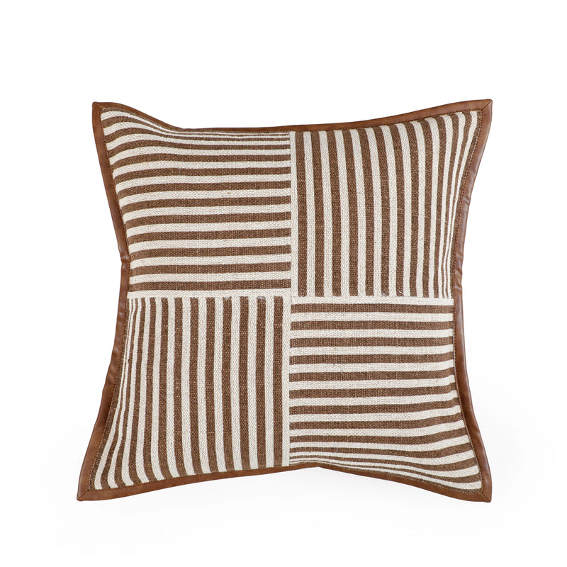 Kora 20" Cotton Jute Contract-Grade Throw Pillow
