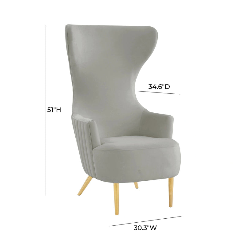 Julia Velvet Wingback Accent Chair