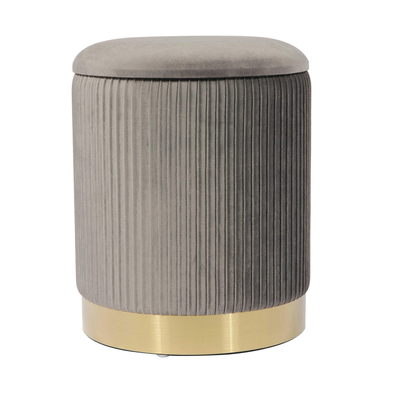 Zoe Cream Storage Ottoman