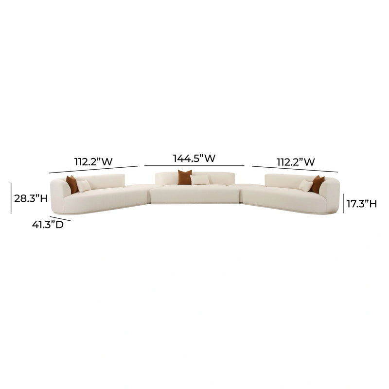 Fickle Cream Boucle Modular Sofa