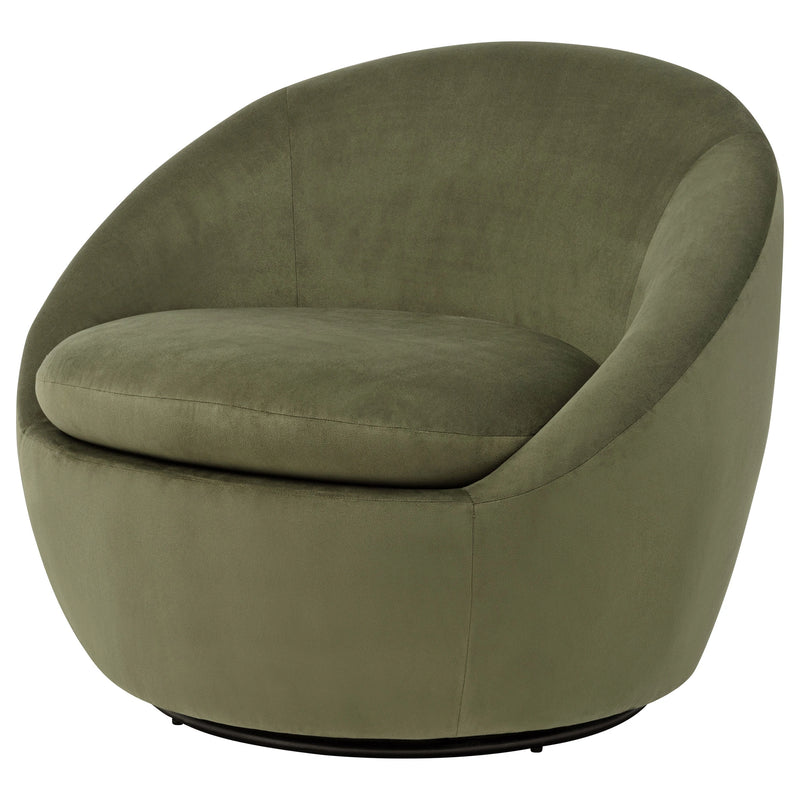 Sillón decorativo giratorio tapizado Myernick
