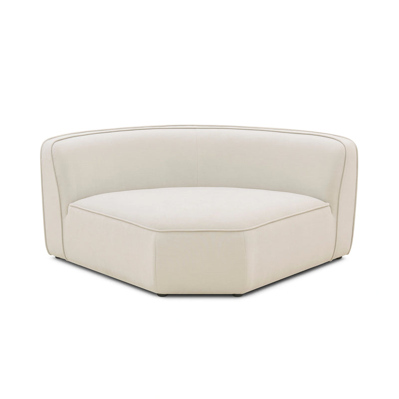 Travie Sand Upcycled Performance Linen Wedge Corner Chair