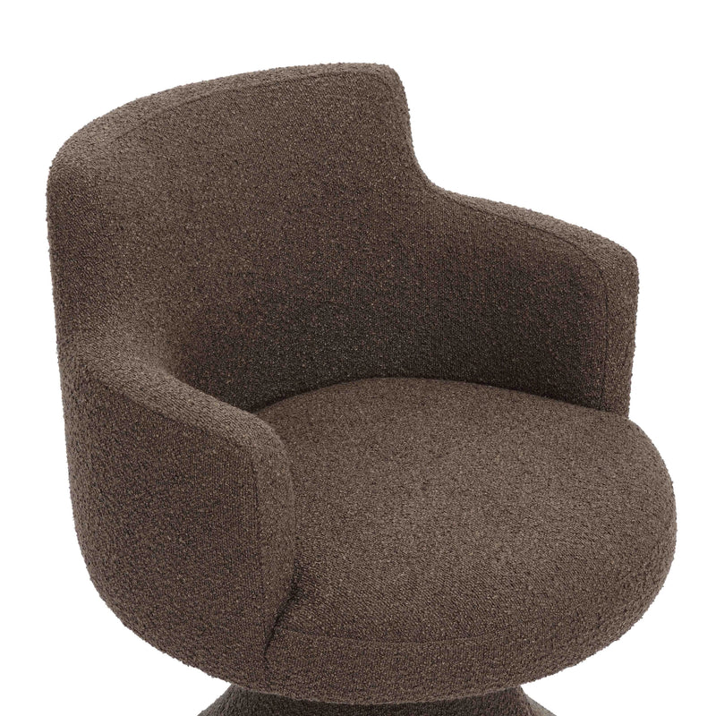 Jeffree Performance Boucle Swivel Dining Chair