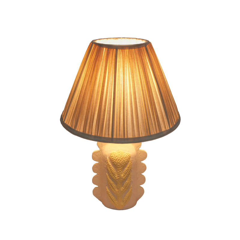 Edith Papier Mache Flower Pleated Table Lamp