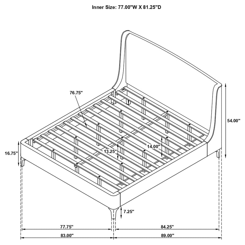 Mosby Wingback Platform Bed