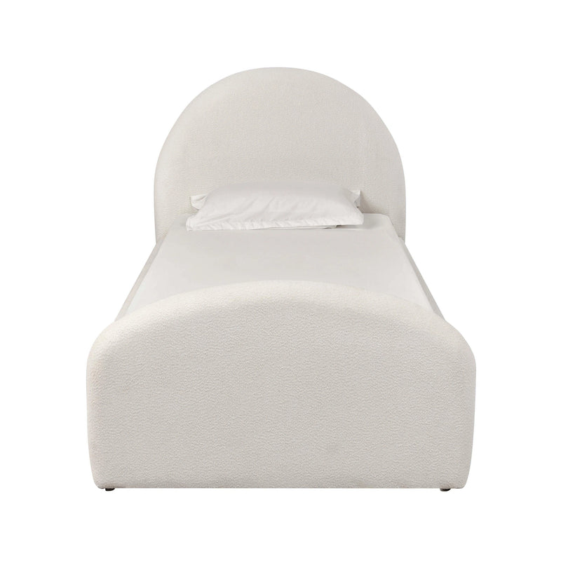 Moon Cream Performance Boucle Twin Trundle Bed