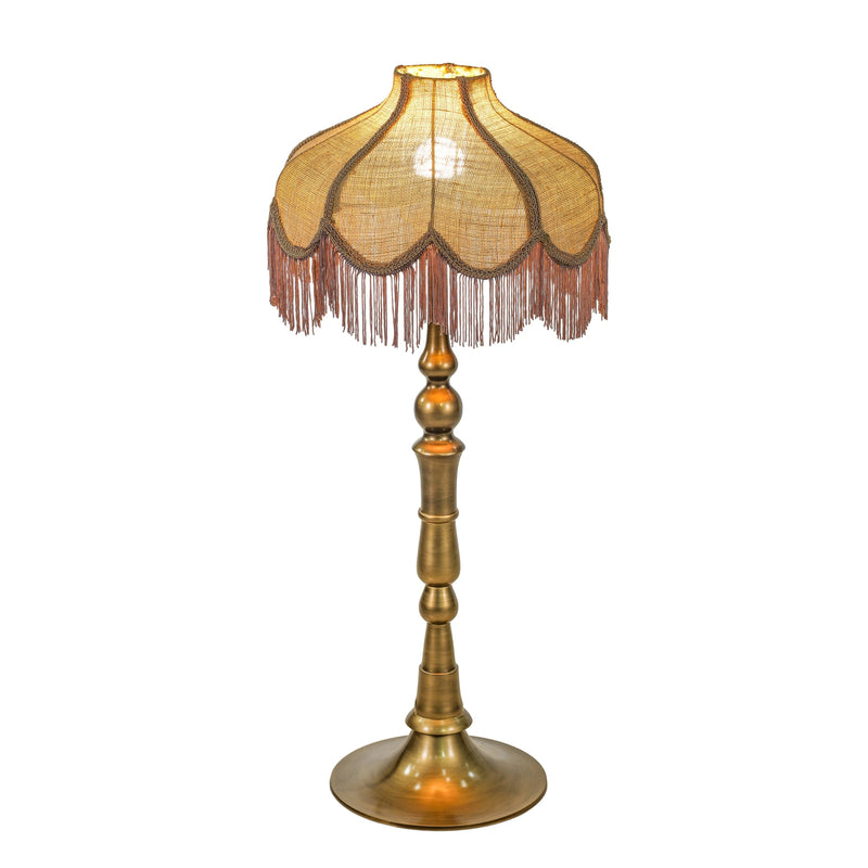 Buchanan Jute Fringed Scalloped Table Lamp