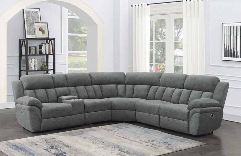 Bahrain Modular Power Reclining Sectional Sofa (Armless Chair, Armless Return Piece, Console, Left Return Piece, Right Return Piece and Wedge)