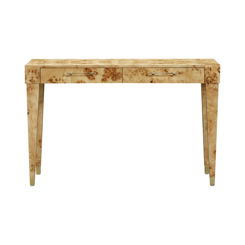 Brandyss 48" Burl 2-Drawer Work Desk