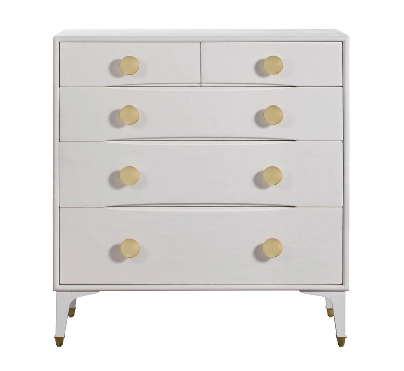 Divine 38" White 5-Drawer Chest