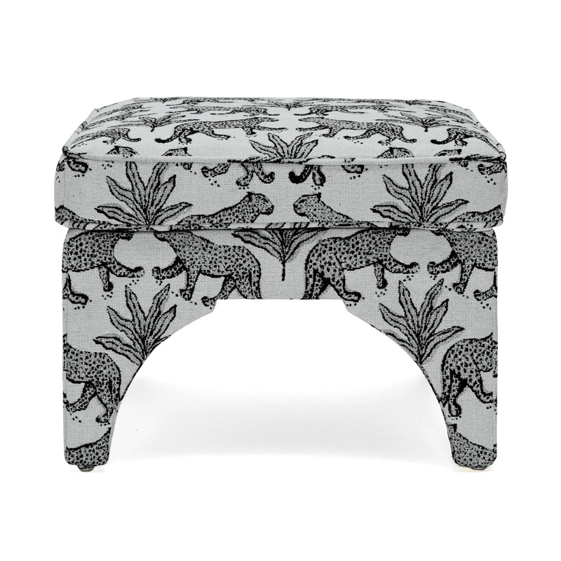 Raji Leopard Jacquard Ottoman