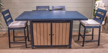 East Beach Outdoor Bar Table with Fire Pit