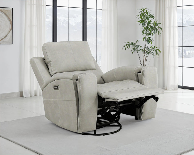 Sillón reclinable giratorio Brickston Triple Power con planeador