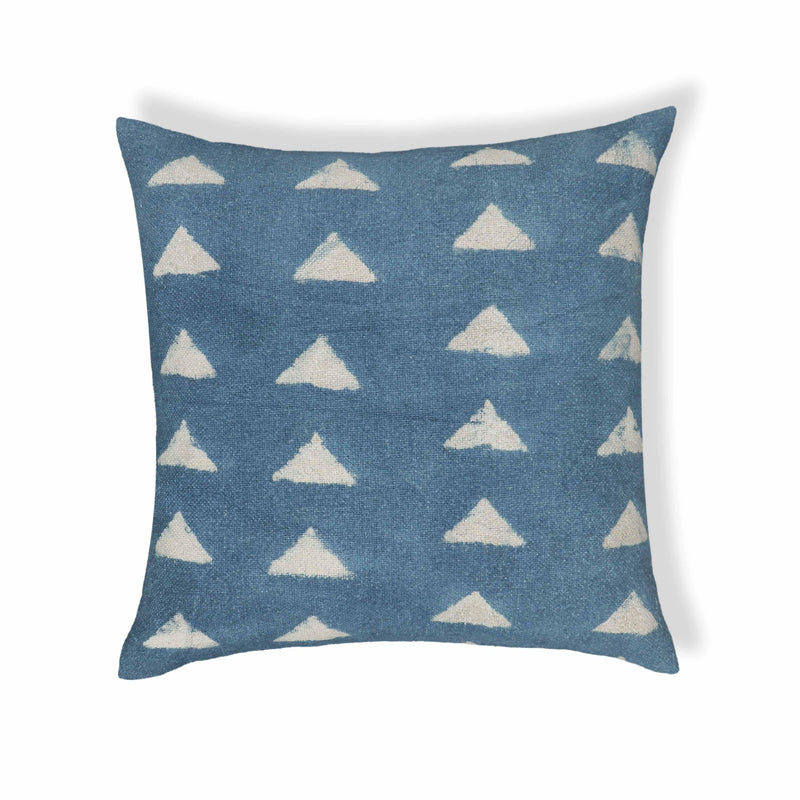 Indigo 20" Cotton Square Throw Pillow