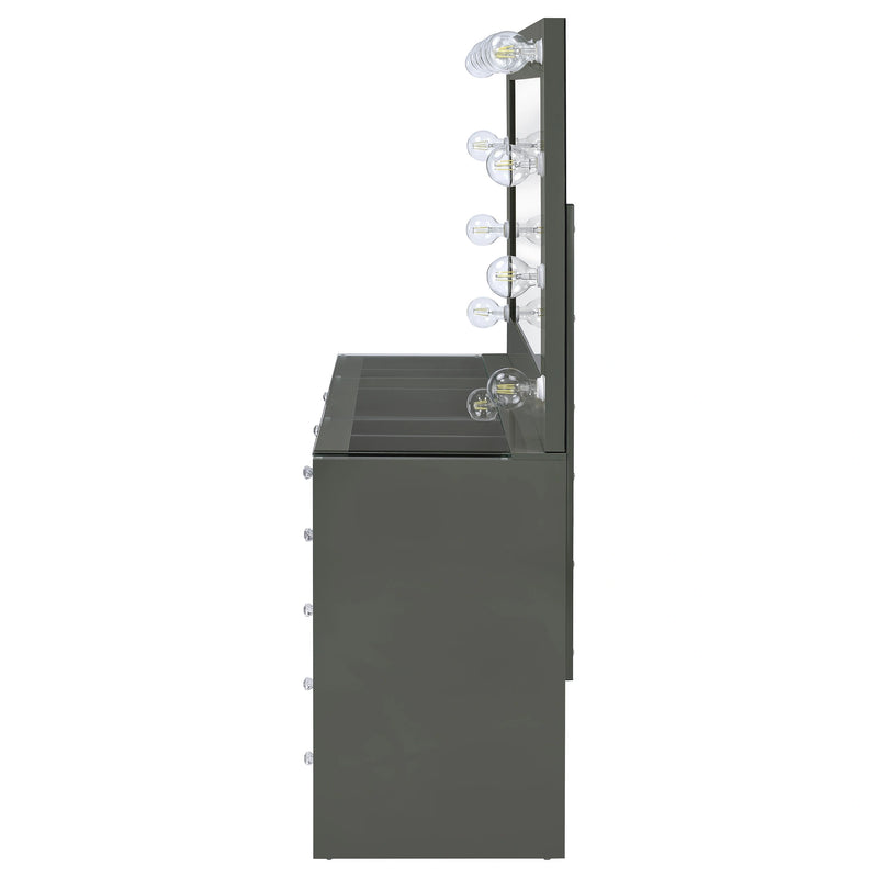 Acena Makeup Vanity Table with LED Mirror Set
