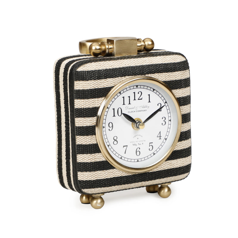 Mona Black Striped Contract-Grade Standing Accent Clock