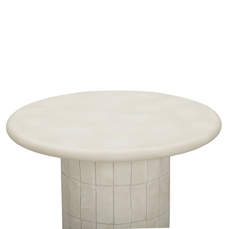 Fafo Beige Indoor/Outdoor Concrete Side Table