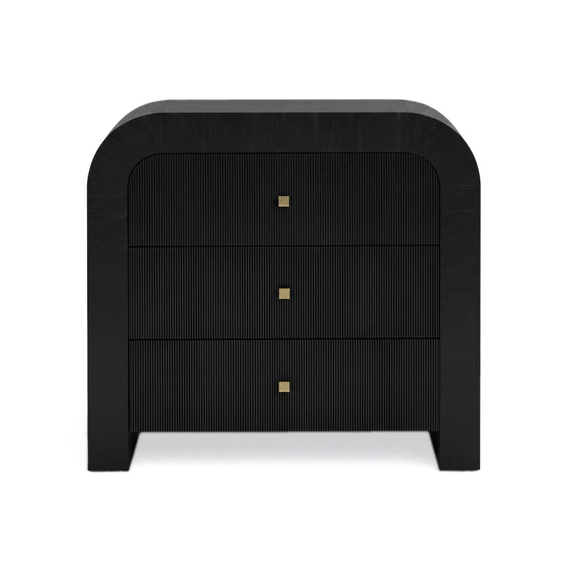 Hump 38" Arched 3-Drawer Bedside Chest