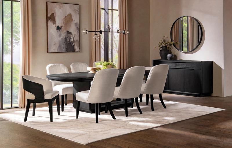 Silla de comedor con brazos Leandro, set de 2