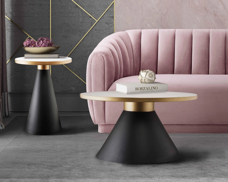 Richard 27" Marble Round Coffee Table