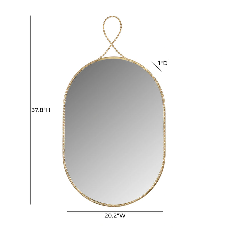 Ravina Braided Brass Wall Mirror