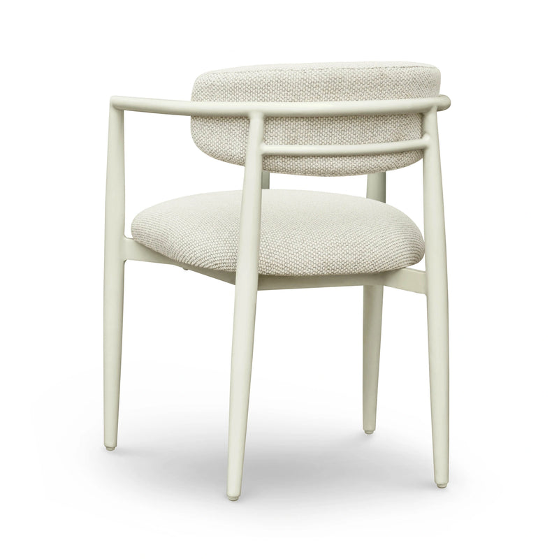 Silla de comedor para exteriores Annika con brazos, de tela texturizada y calidad comercial