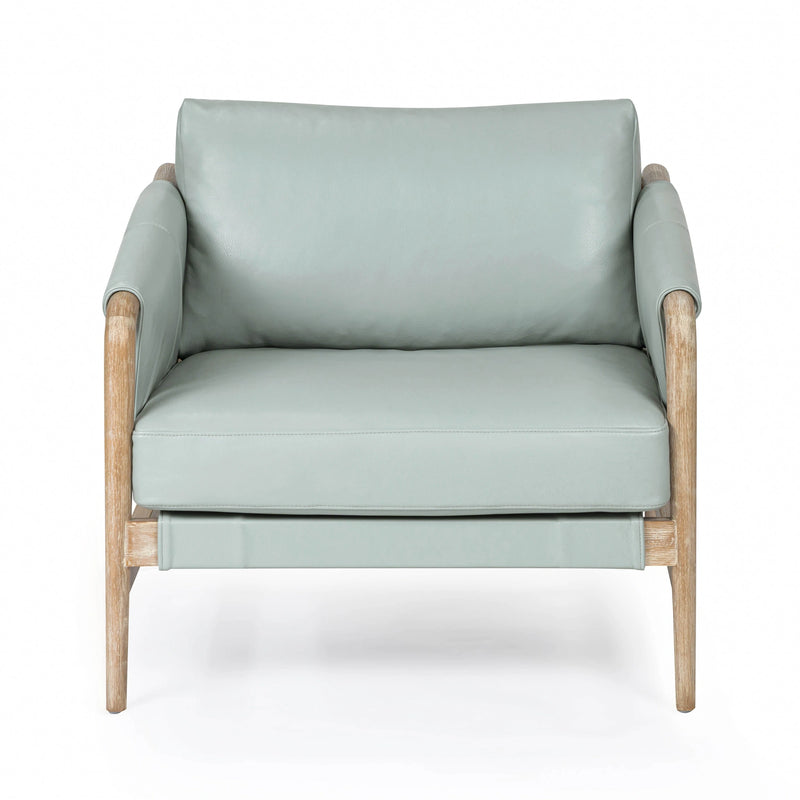 Sillón decorativo Chakka de piel auténtica de calidad comercial