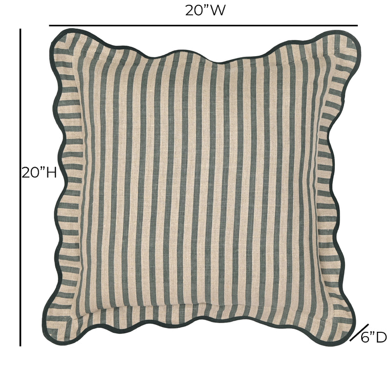 Striped 20" Linen Throw Pillow