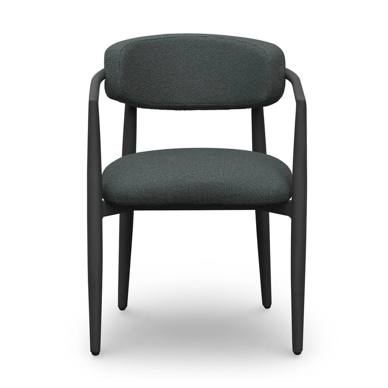 Silla de comedor para exteriores Annika con brazos, de tela texturizada y calidad comercial