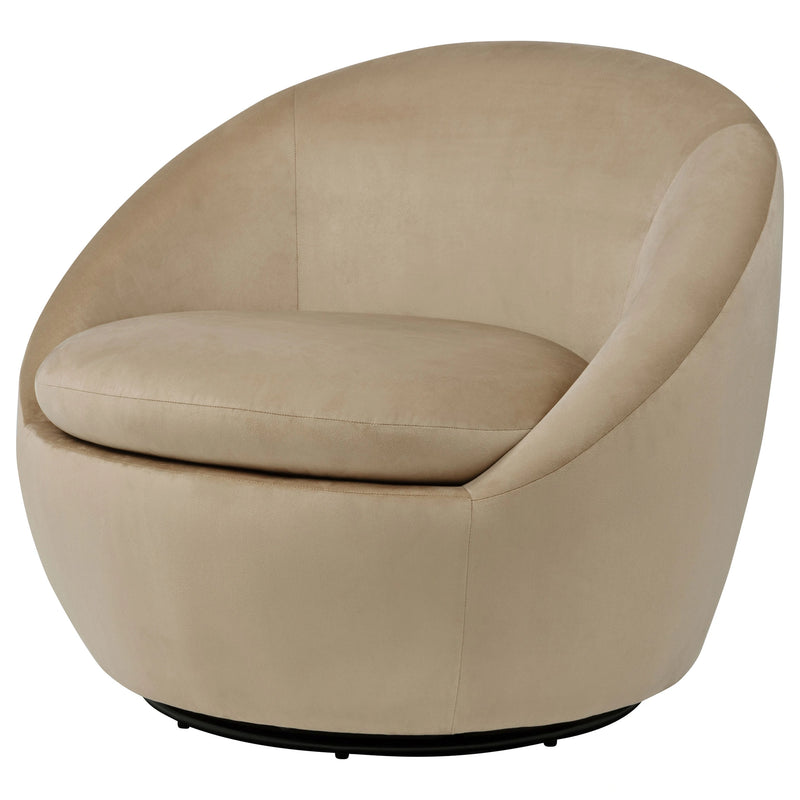 Sillón decorativo giratorio tapizado Myernick