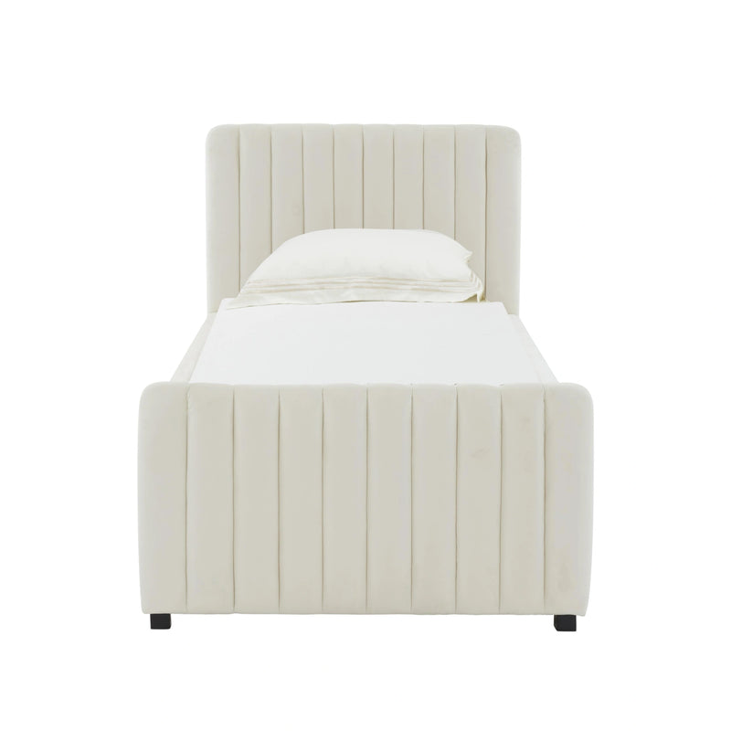 Cama nido Angela de terciopelo de rendimiento, tamaño individual