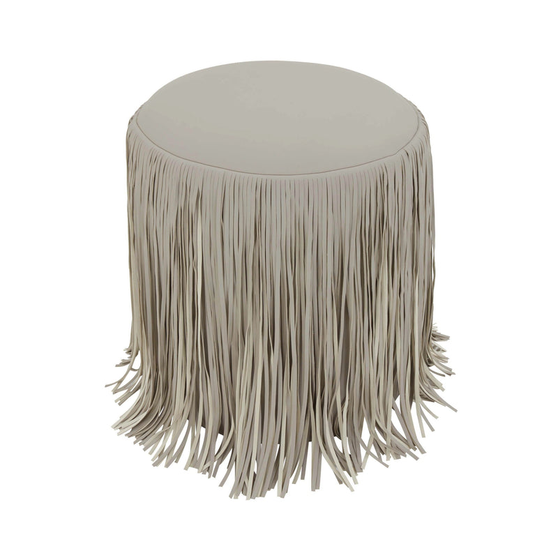 Shag Me Performance Vegan Leather Ottoman
