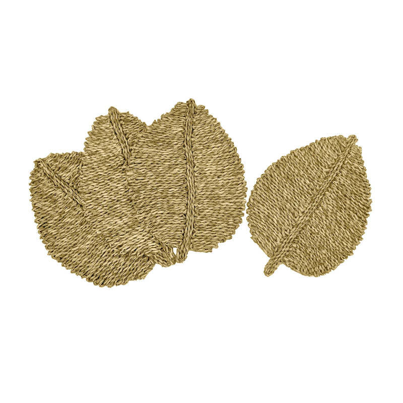 Individual de pasto marino hoja - Set de 4